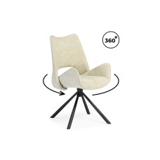 Стул на металлокаркасе Balaton 360 крутящийся beige / black