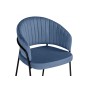 Стул на металлокаркасе Лео синий Brendy Classic Blue 08 / черный