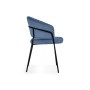 Стул на металлокаркасе Лео синий Brendy Classic Blue 08 / черный