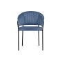 Стул на металлокаркасе Лео синий Brendy Classic Blue 08 / черный