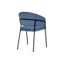 Стул на металлокаркасе Лео синий Brendy Classic Blue 08 / черный