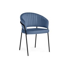 Стул на металлокаркасе Лео синий Brendy Classic Blue 08 / черный