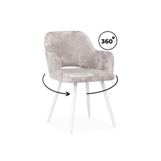 Стул на металлокаркасе Эолин 360 латте (simple 008) / белый