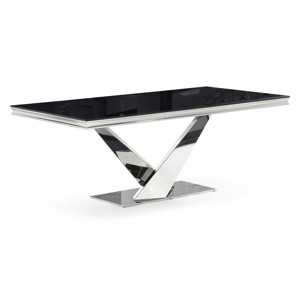 Стол стеклянный Levon 200x100x75 black Стол стеклянный Levon 200x100x75 black