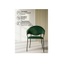 Стул на металлокаркасе Рансол темно-зеленый / черный глянец