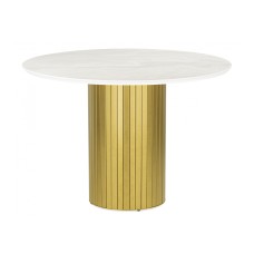 Керамический стол Гравент 110 onyx bianco soft satin / золотой Керамический стол Гравент 110 onyx bianco soft satin / золотой