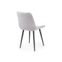 Стул на металлокаркасе Челси 360 К светло-серый (zd 960) / черный np