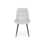 Стул на металлокаркасе Челси 360 К светло-серый (zd 960) / черный np