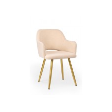 Стул на металлокаркасе Эолин бежевый (glory 03) / золотой