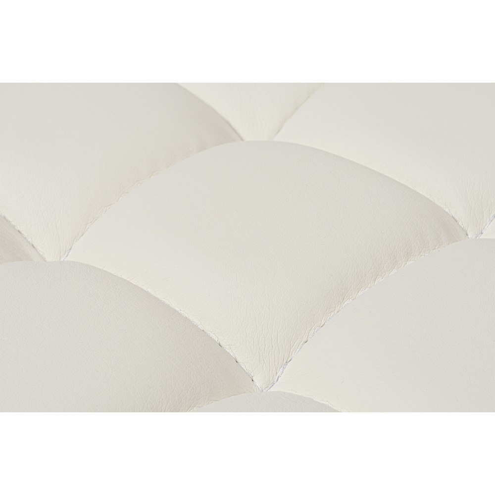 Барный стул Лофт кож.зам. линкольн белый / белый матовый Барный стул Лофт кож.зам. линкольн белый / белый матовый