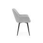 Стул на металлокаркасе Флюид светло-серый (zd 960) / черный