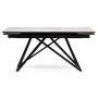 Керамический стол Вилсон 160(220)х89 белый gilt white / черный