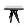 Керамический стол Вилсон 160(220)х89 белый gilt white / черный