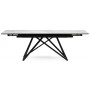 Керамический стол Вилсон 160(220)х89 белый gilt white / черный