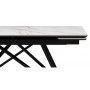 Керамический стол Вилсон 160(220)х89 белый gilt white / черный