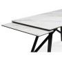 Керамический стол Вилсон 160(220)х89 белый gilt white / черный