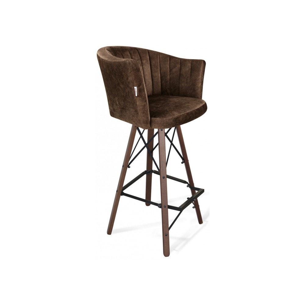 Барный стул Sheffilton SHT-ST42-1/S80 кофейный трюфель / темный орех / черный Барный стул Sheffilton SHT-ST42-1/S80 кофейный трюфель / темный орех / черный