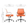 Компьютерное кресло Ergoplus orange  / white