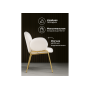 Стул на металлокаркасе Kalipso white / gold