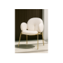 Стул на металлокаркасе Kalipso white / gold