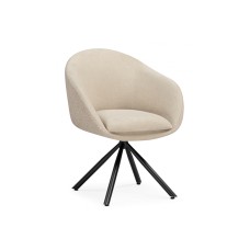 Стул на металлокаркасе Бартон 1 ткань мадера 3 / черный матовый