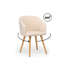 Стул деревянный Монер 360 бежевый (glory 03) / светлое дерево Стул деревянный Монер 360 бежевый (glory 03) / светлое дерево