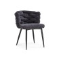 Стул на металлокаркасе на металлокаркасе Rendi gray-blue / black