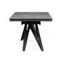 Керамический стол Вилсон 140(200)х80 серый мрамор larka grey / черный