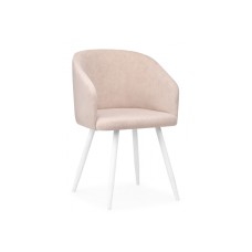 Стул на металлокаркасе Монер латте (glory 10) / белый