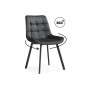 Стул на металлокаркасе Челси 360 темно-серый (ZD 995) / черный