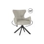 Стул на металлокаркасе Atlanta beige / black крутящийся