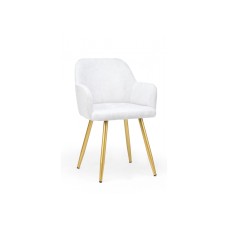 Стул на металлокаркасе Инфини светло-серый (ocean 021) / золотой