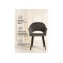 Стул на металлокаркасе Апри микровелюр графитовый / черный глянец