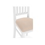 Стул деревянный Фрезино с проножкой бежевый велюр / белый