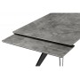 Керамический стол Дарвин 160(220)х89 серый мрамор baolai / черный