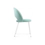 Стул на металлокаркасе Ирре confetti aquamarine / белый глянец