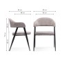 Стул на металлокаркасе Twin gray / black
