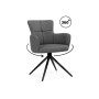 Стул на металлокаркасе Atlanta 1 крутящийся серый / черный