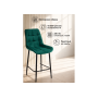 Барный стул Челси 360 зеленый (zd 667) / черный np