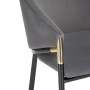 Стул на металлокаркасе Molton gray / black/ gold
