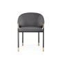 Стул на металлокаркасе Molton gray / black/ gold