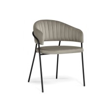 Стул на металлокаркасе Лукас бежевый / черный каркас