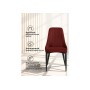 Стул на металлокаркасе Kora wine red / black