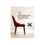 Стул на металлокаркасе Kora wine red / black