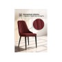 Стул на металлокаркасе Kora wine red / black