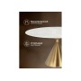 Керамический стол Jaklin 130x73 белый мрамор / сатинированное золото