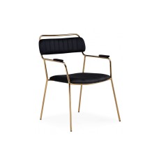 Стул на металлокаркасе Aspen black / gold