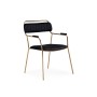 Стул на металлокаркасе Aspen black / gold