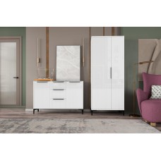 Готовая гостиная Иадама белый / белый глянец комплектация 3