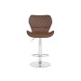 Барный стул Porch brown / chrome